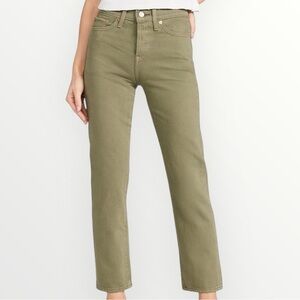 Levi’s Women’s Premium Wedgie Straight Jeans Steeped Lichen Green Size 28